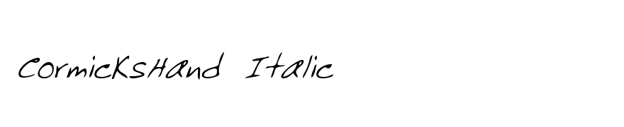 CormicksHand Italic