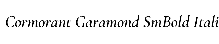 Cormorant Garamond SemiBold Italic