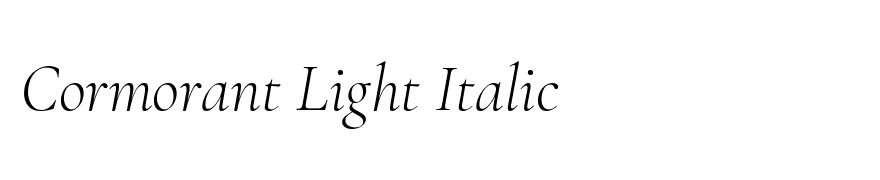 Cormorant Light Italic