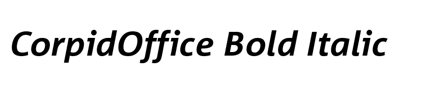 CorpidOffice Bold Italic