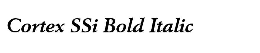Cortex SSi Bold Italic