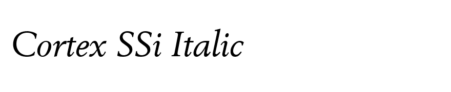 Cortex SSi Italic