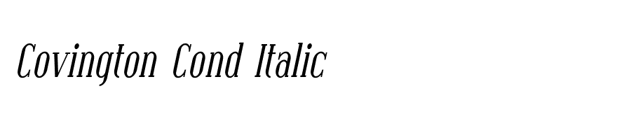 Covington Cond Italic