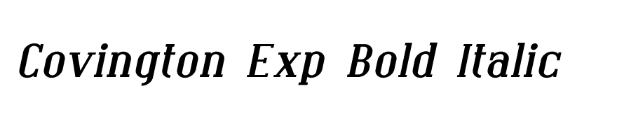 Covington Exp Bold Italic