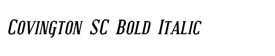 Covington SC Bold Italic
