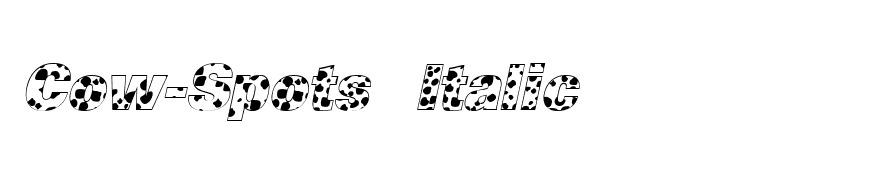 Cow-Spots Italic