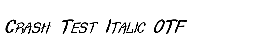 Crash Test Italic OTF