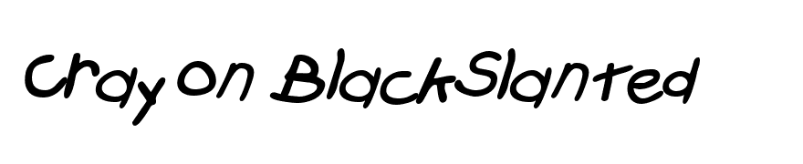 Crayon BlackSlanted