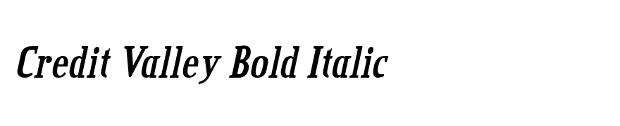 Credit Valley Bold Italic