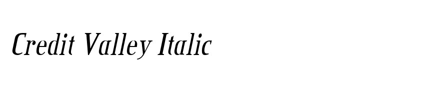 Credit Valley Italic