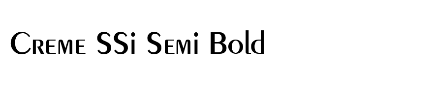 Creme SSi Semi Bold