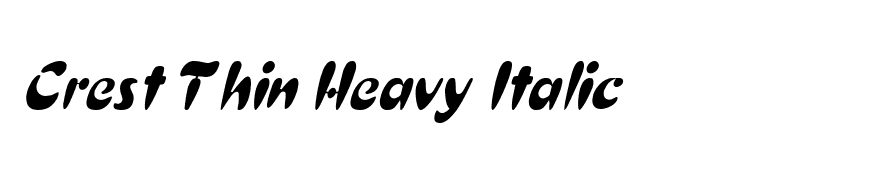 Crest Thin Heavy Italic