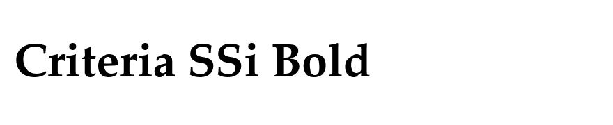 Criteria SSi Bold
