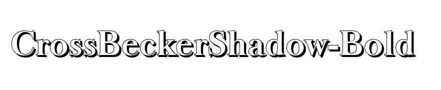 CrossBeckerShadow-Bold