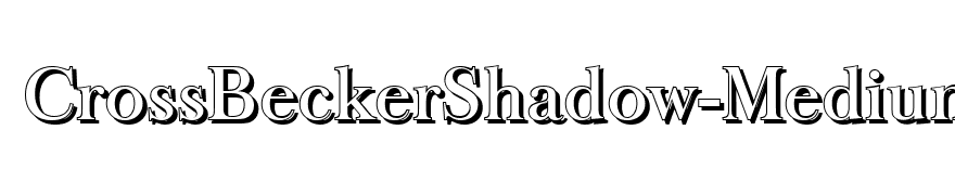 CrossBeckerShadow-Medium-Regular
