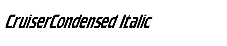 CruiserCondensed Italic