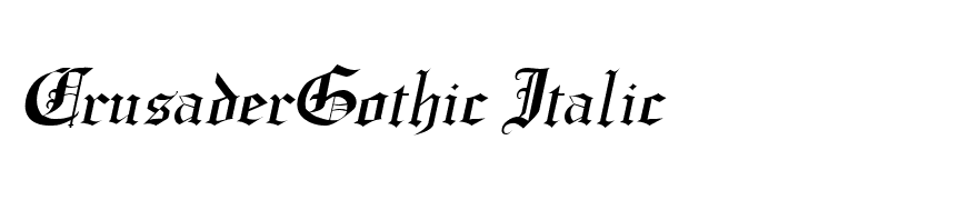 CrusaderGothic Italic