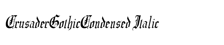 CrusaderGothicCondensed Italic