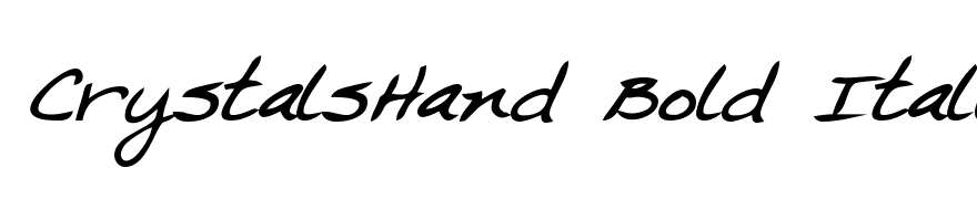 CrystalsHand Bold Italic