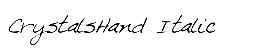 CrystalsHand Italic