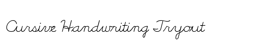 Cursive Handwriting Tryout