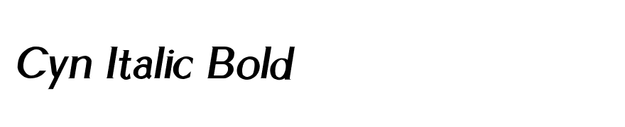 Cyn Italic Bold