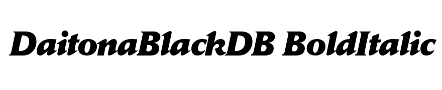 DaitonaBlackDB BoldItalic