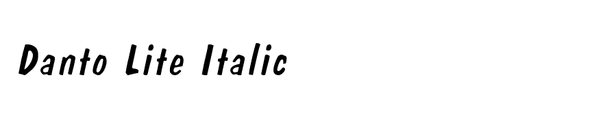 Danto Lite Italic