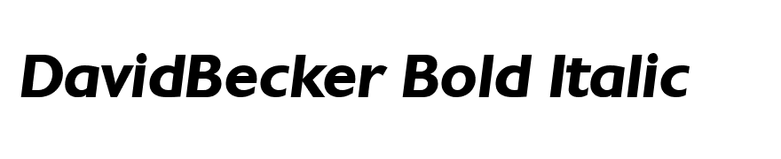 DavidBecker Bold Italic