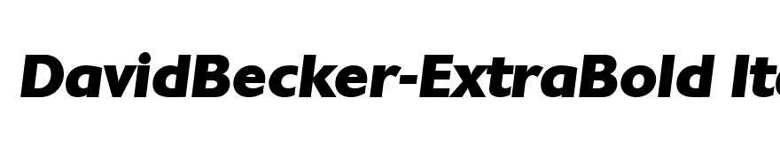 DavidBecker-ExtraBold Italic
