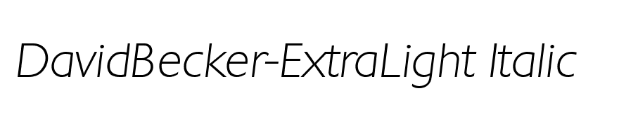 DavidBecker-ExtraLight Italic
