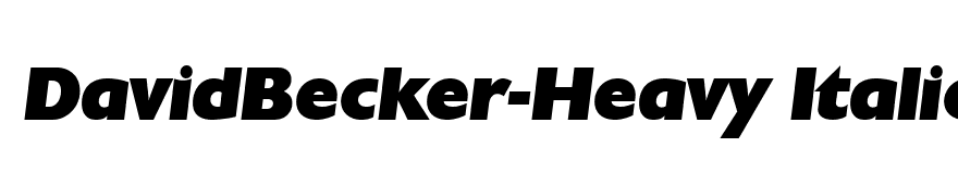 DavidBecker-Heavy Italic
