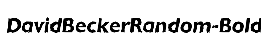 DavidBeckerRandom-BoldItalic