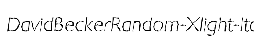 DavidBeckerRandom-Xlight-Italic