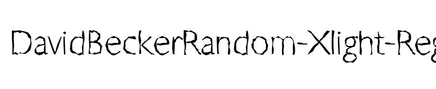 DavidBeckerRandom-Xlight-Regular