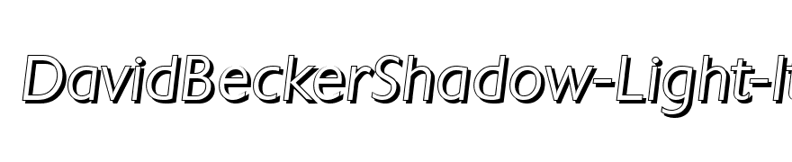 DavidBeckerShadow-Light-Italic