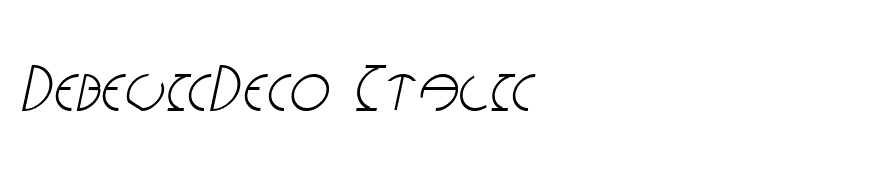 DebevicDeco Italic