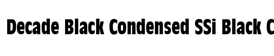 Decade Black Condensed SSi Black Condensed