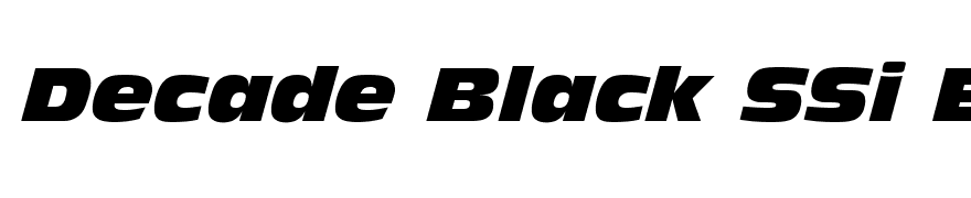 Decade Black SSi Extra Black Italic