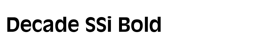 Decade SSi Bold
