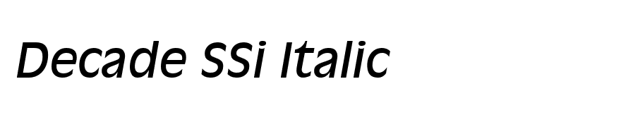 Decade SSi Italic