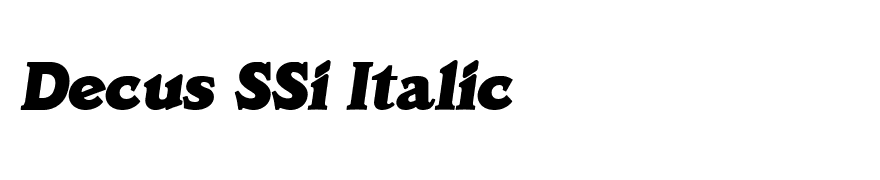 Decus SSi Italic