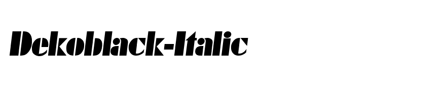 Dekoblack-Italic
