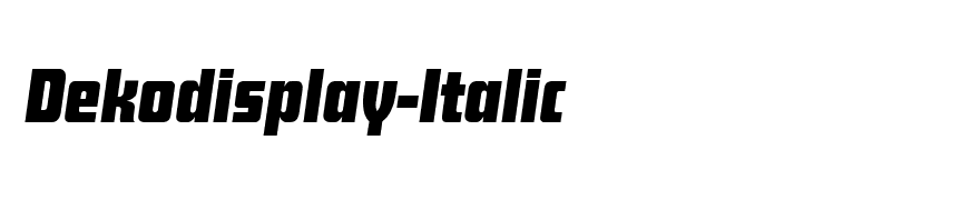 Dekodisplay-Italic