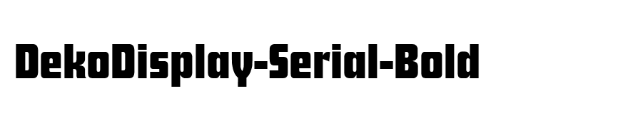 DekoDisplay-Serial-Bold
