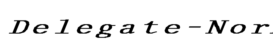 Delegate-Normal Ex Bold Italic