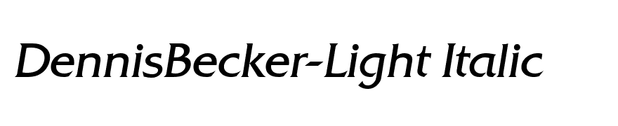 DennisBecker-Light Italic