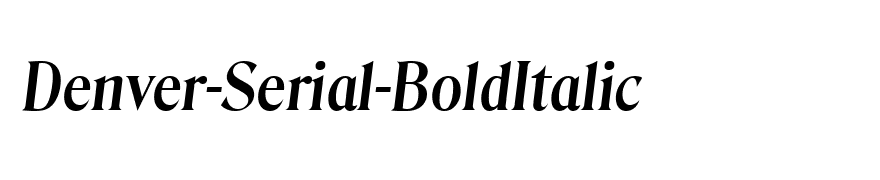 Denver-Serial-BoldItalic