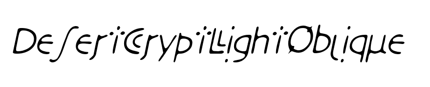 DesertCryptLightOblique