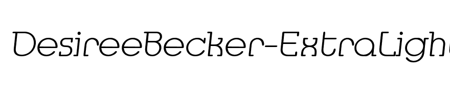 DesireeBecker-ExtraLight Italic
